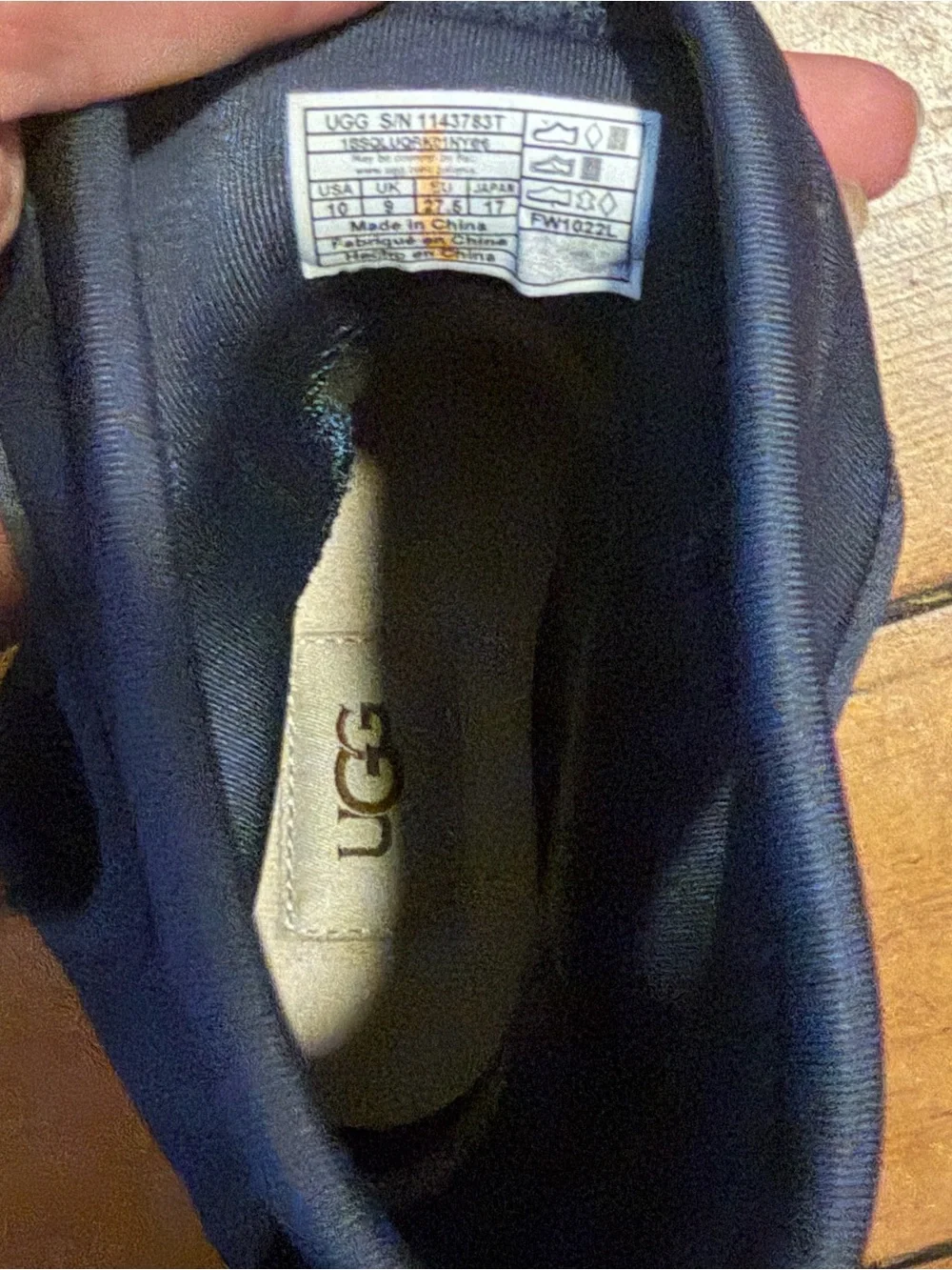 UGG Kids Navy Rubber Rain Boots